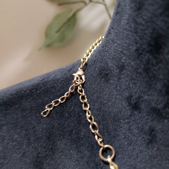 Womens Fashion Gold Tone Crystal Round Beads Collar Necklace with Lobster Clasp - Picture 6 of 6